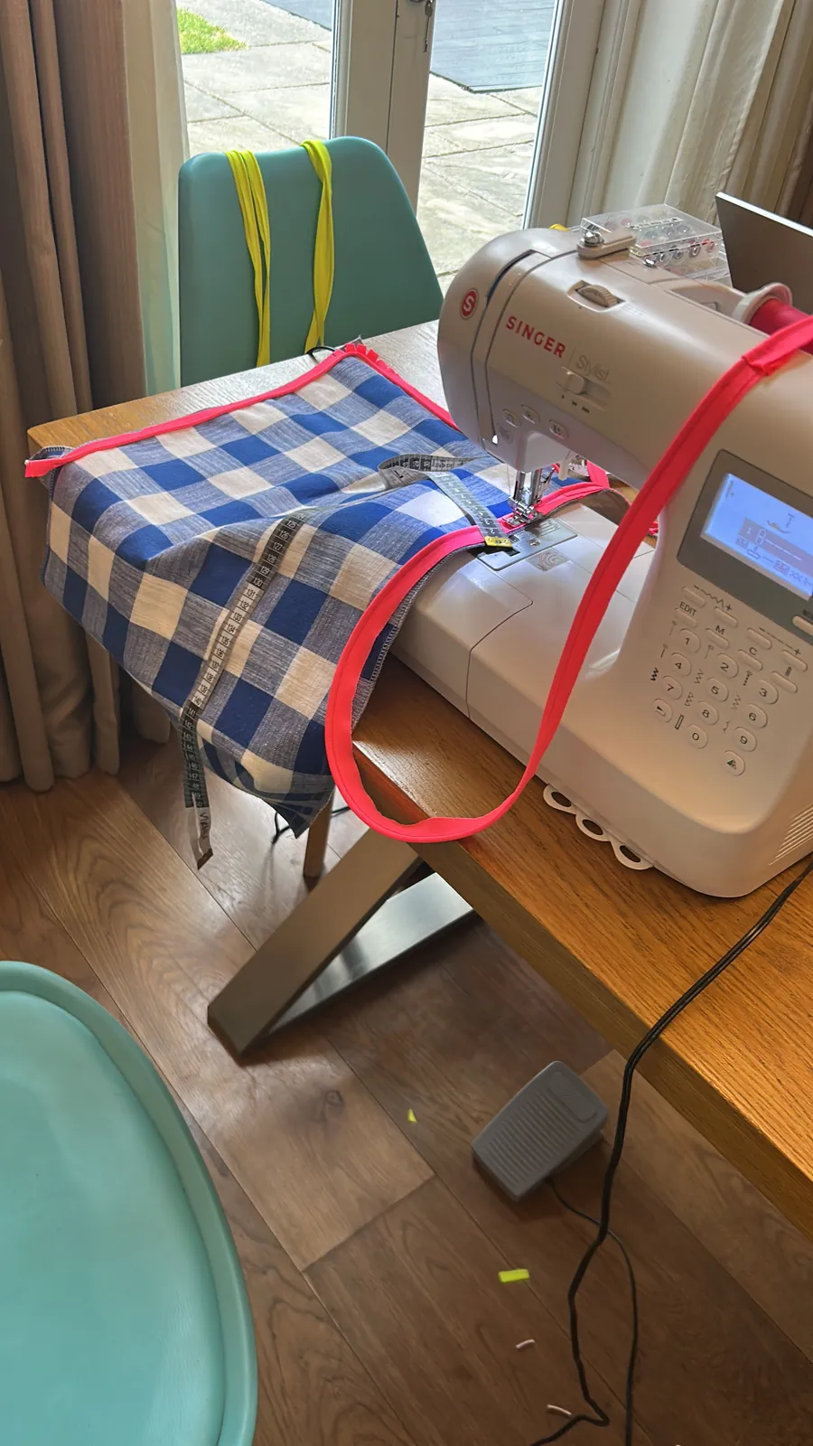 Handmade Belle Stitch cushion detail